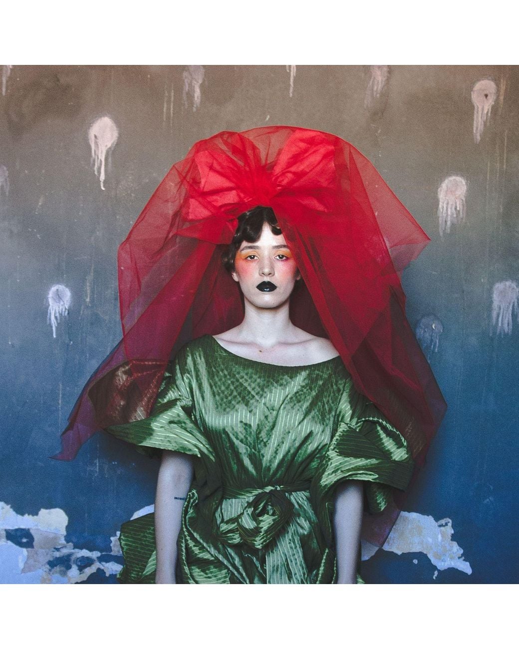 Miro Misljen Red Headband Wedding With Veil