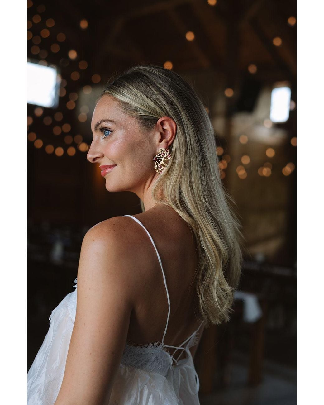 The Pink Reef Green Madame Earring