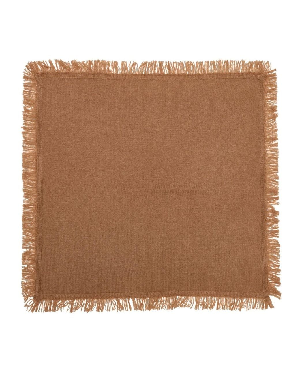 Mohair&Angora Brown Wool Foulard Caria Camel