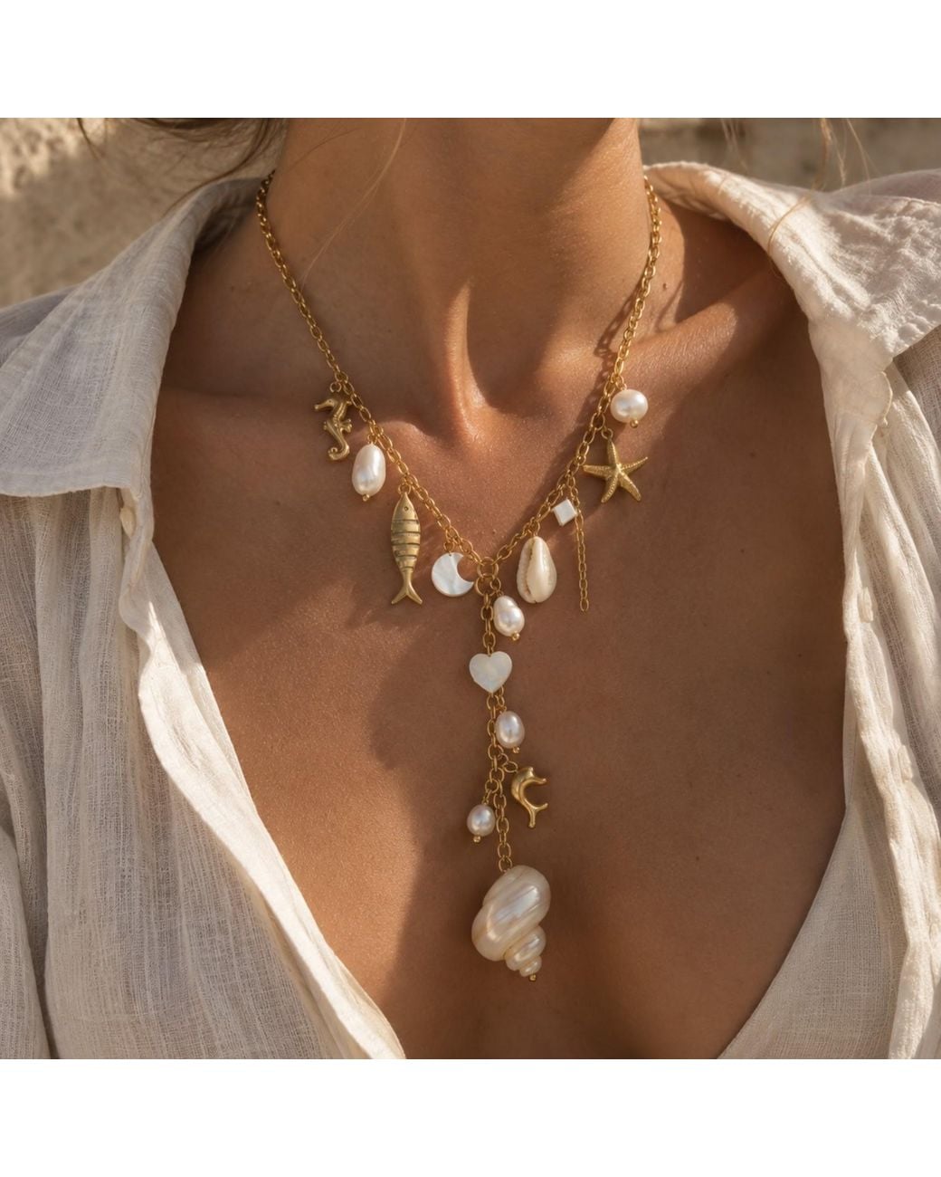 Lalinde Metallic Isla Necklace
