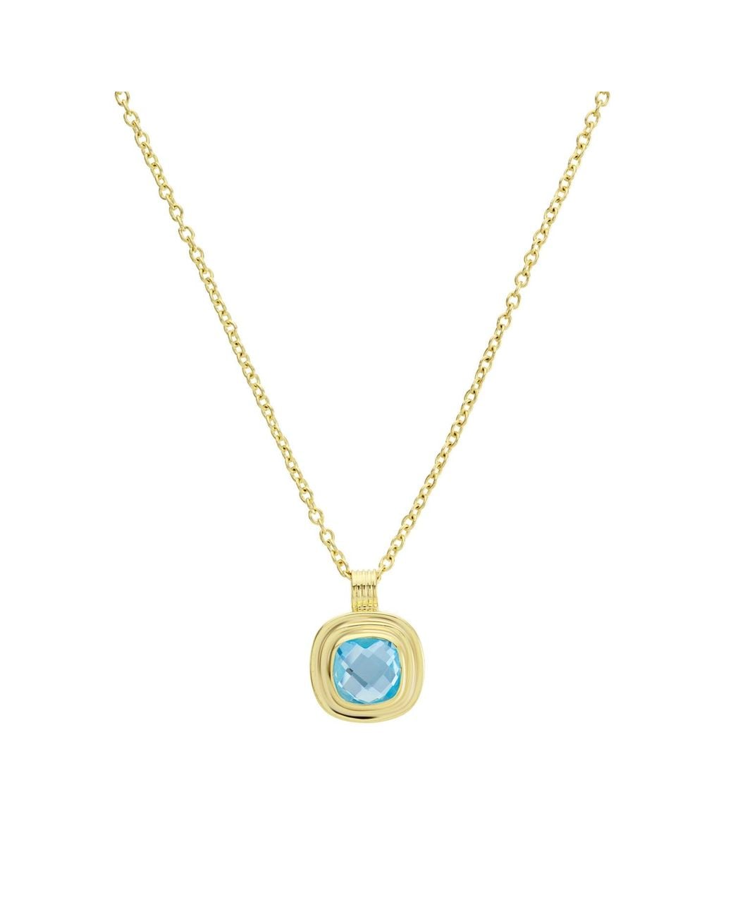 Auree Jewellery Metallic California Cushion Topaz Necklace