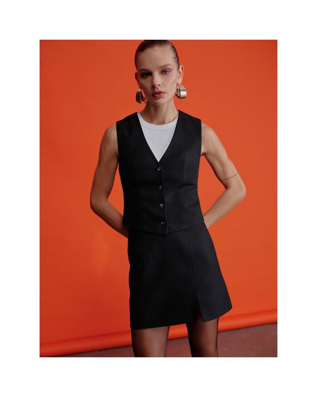 NAZLI CEREN Black Brita Vest