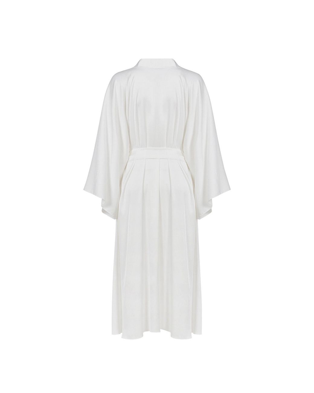 Avenue 8 White Silk Maxi Robe