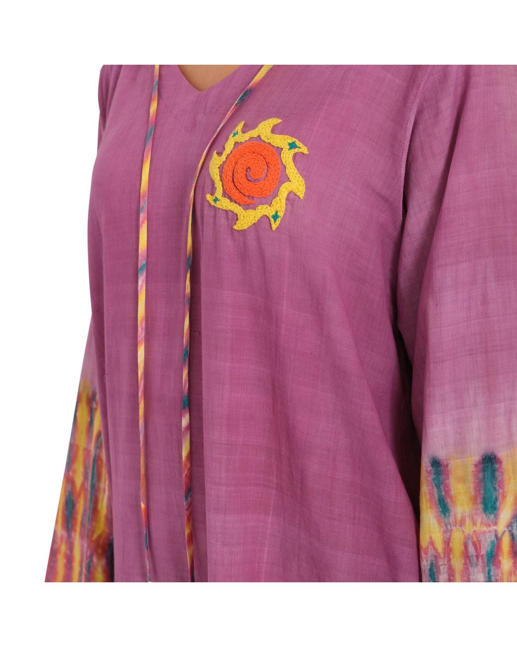 Tiger and the Monkey Purple The Susie Organic Cotton Kaftan Dress