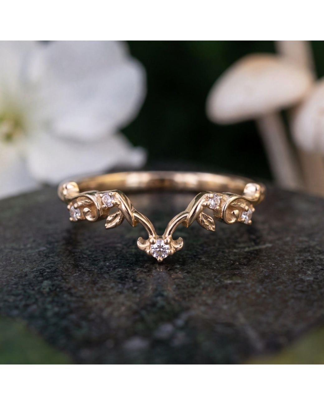 Azura Jewelry New York Metallic Petal Waltz Band Vermeil