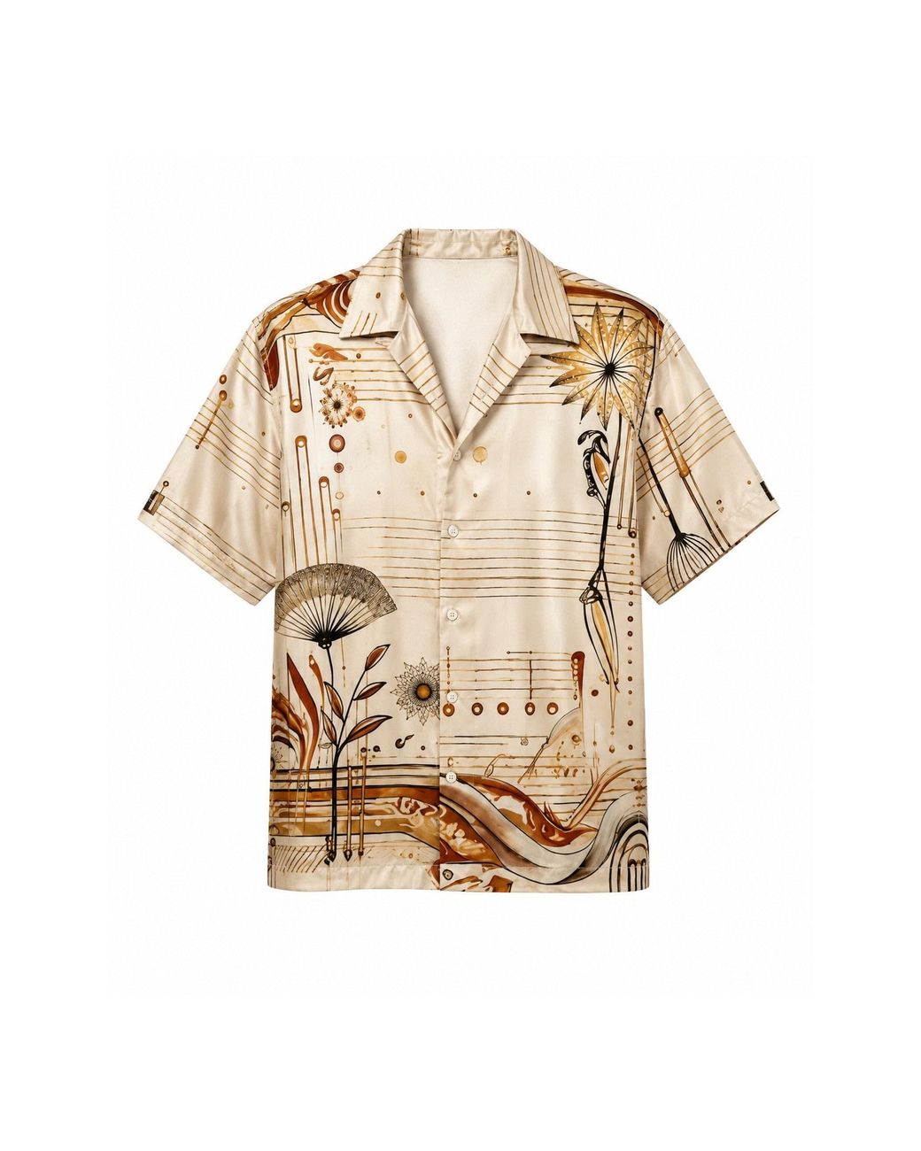 Hustle Natural Miami Baby Satin-Shirt for men