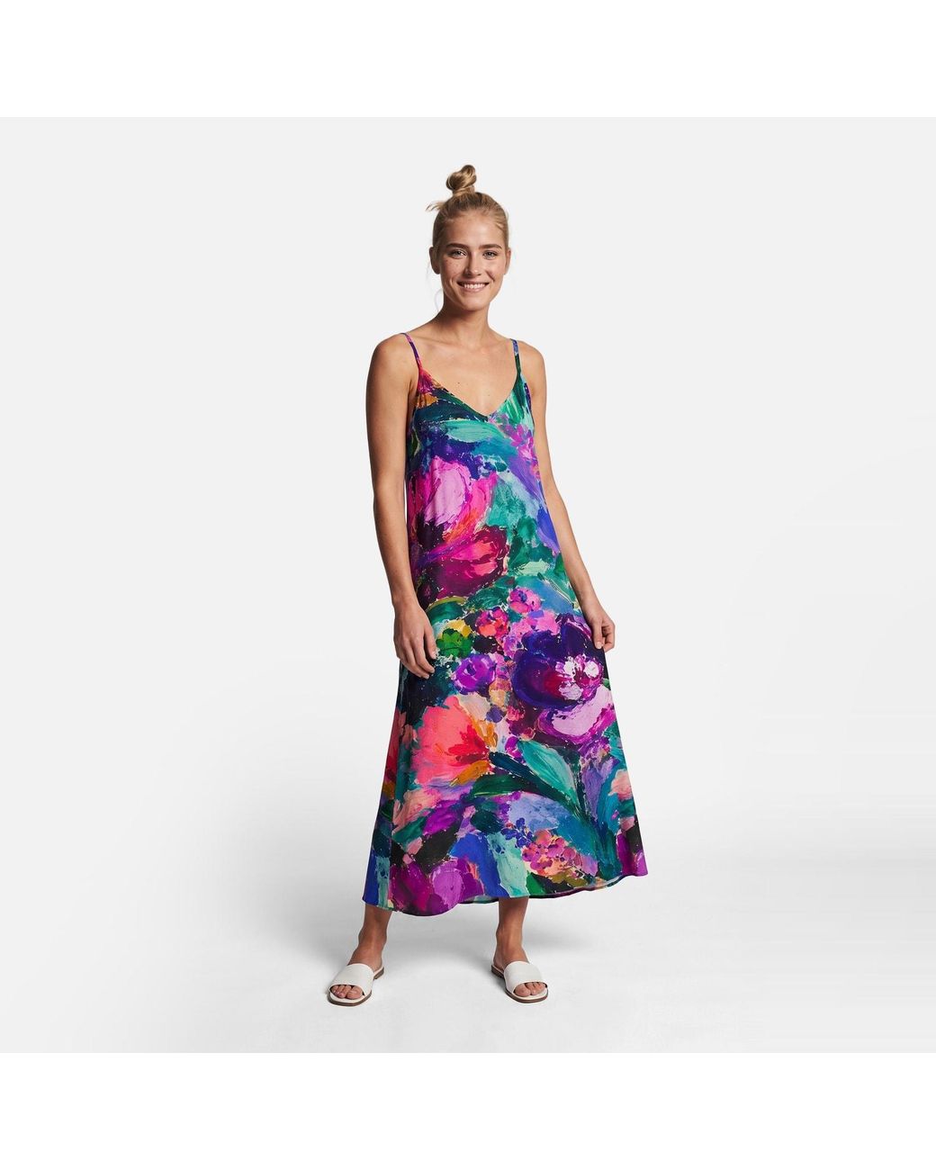 Aloha From Deer Blue Messy Flora Maxi Dress