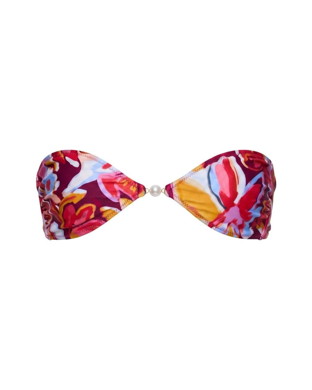 Sunkissed Red Le Bandeau Strapless Bikini Top