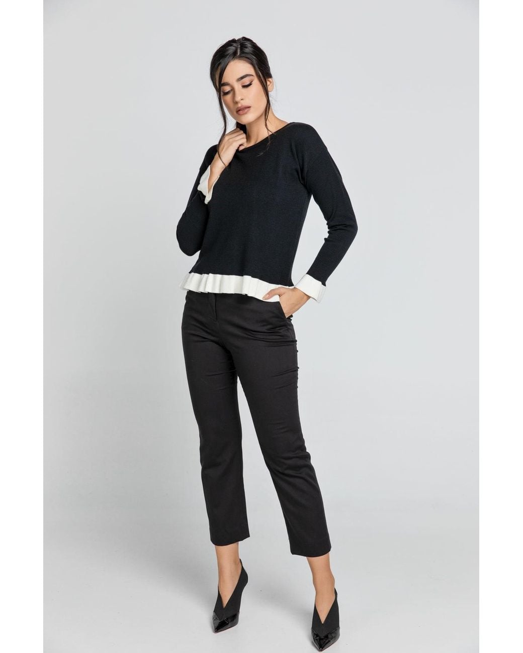 Conquista Black Gabardine Pants