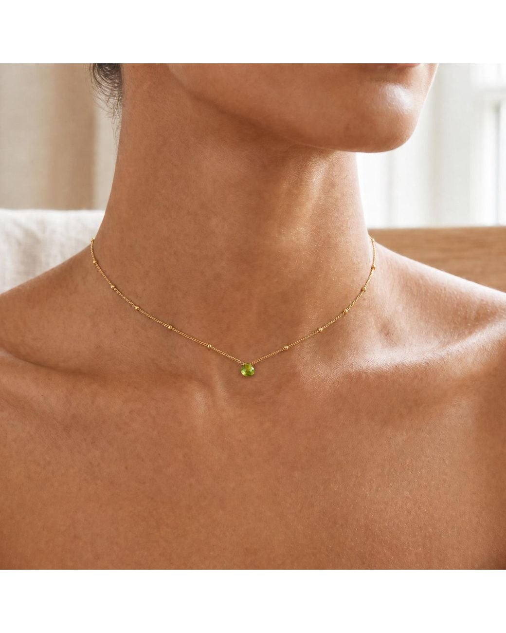 Heather Hawkins Jewelry Metallic Satellite Tiny Gemstone Necklace