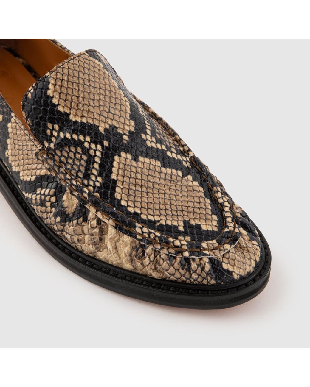 Mariano Shoes Brown Azenha Loafers Snake Effect