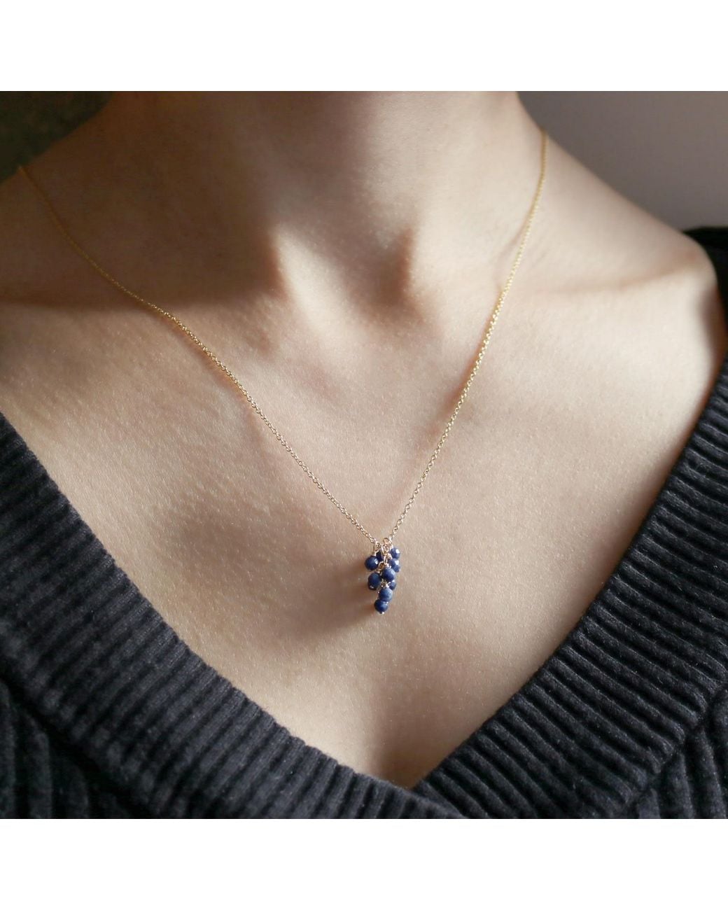 MOUNIR LONDON Metallic Sapphire Pendant
