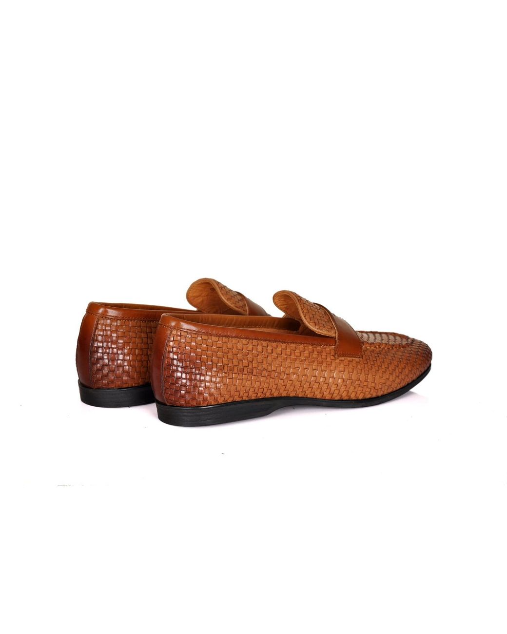 DAVID WEJ Brown Lorenzo Woven Loafers for men