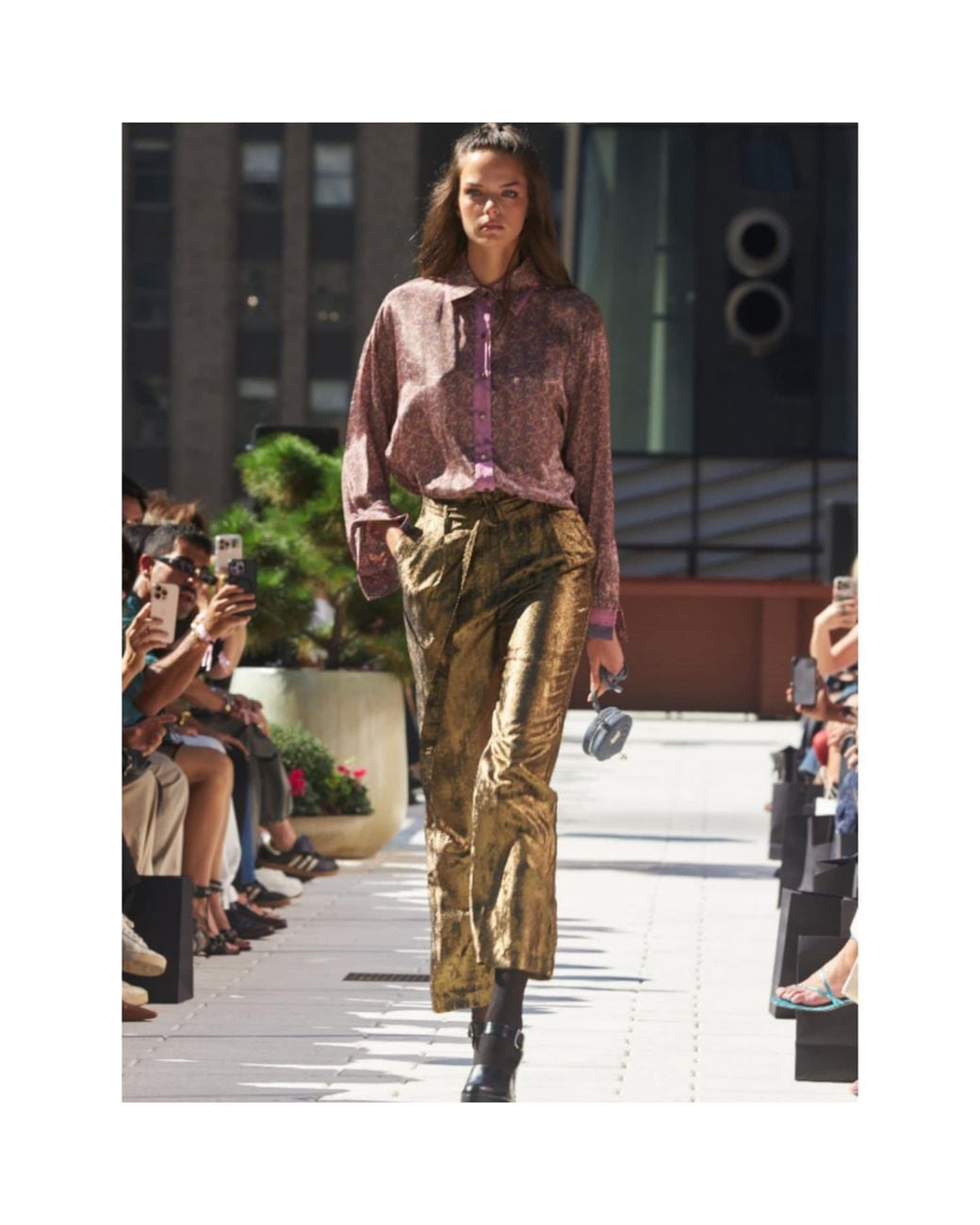 Monzlapur New York Green Burnt High-Waisted Pant