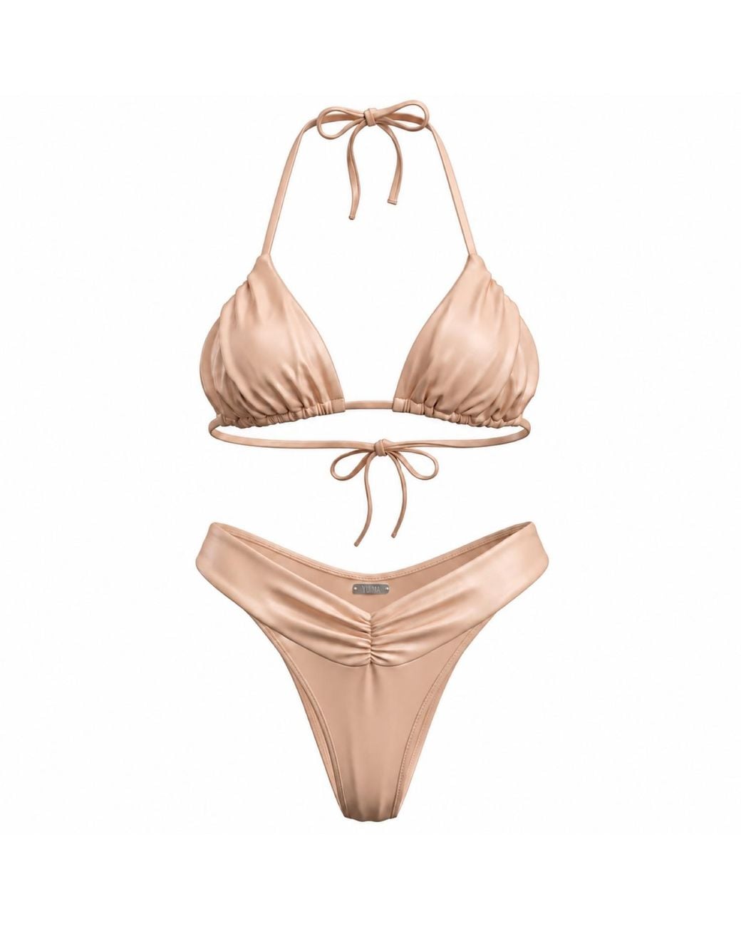 Bellaria Pink Neutrals Champagne Satin Bikini