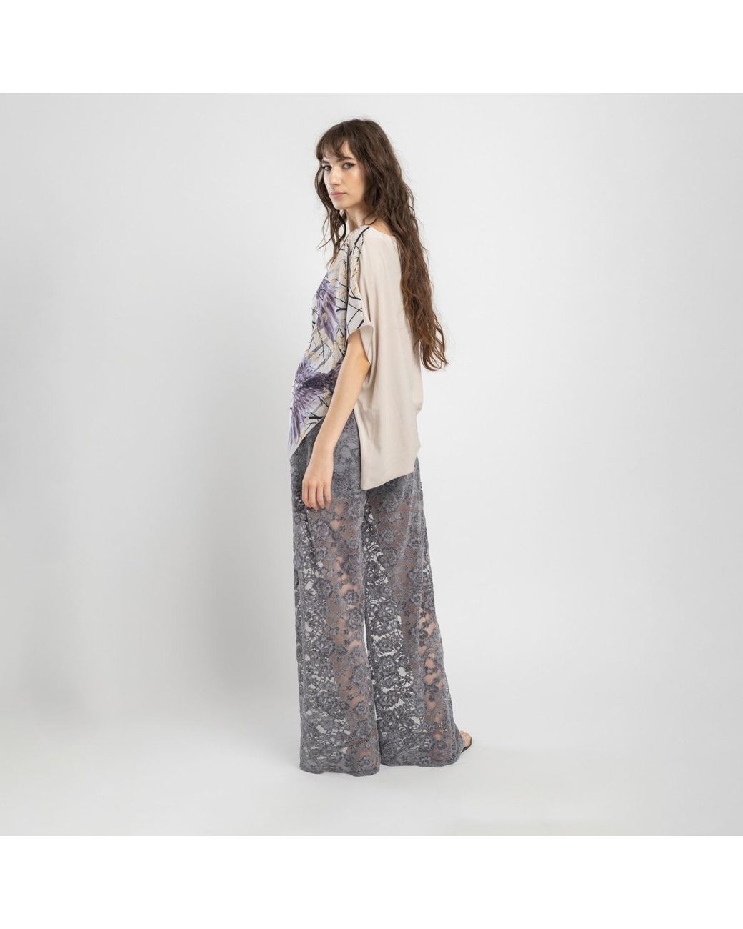 ARTISTA Gray Rizz Asymmetric Top