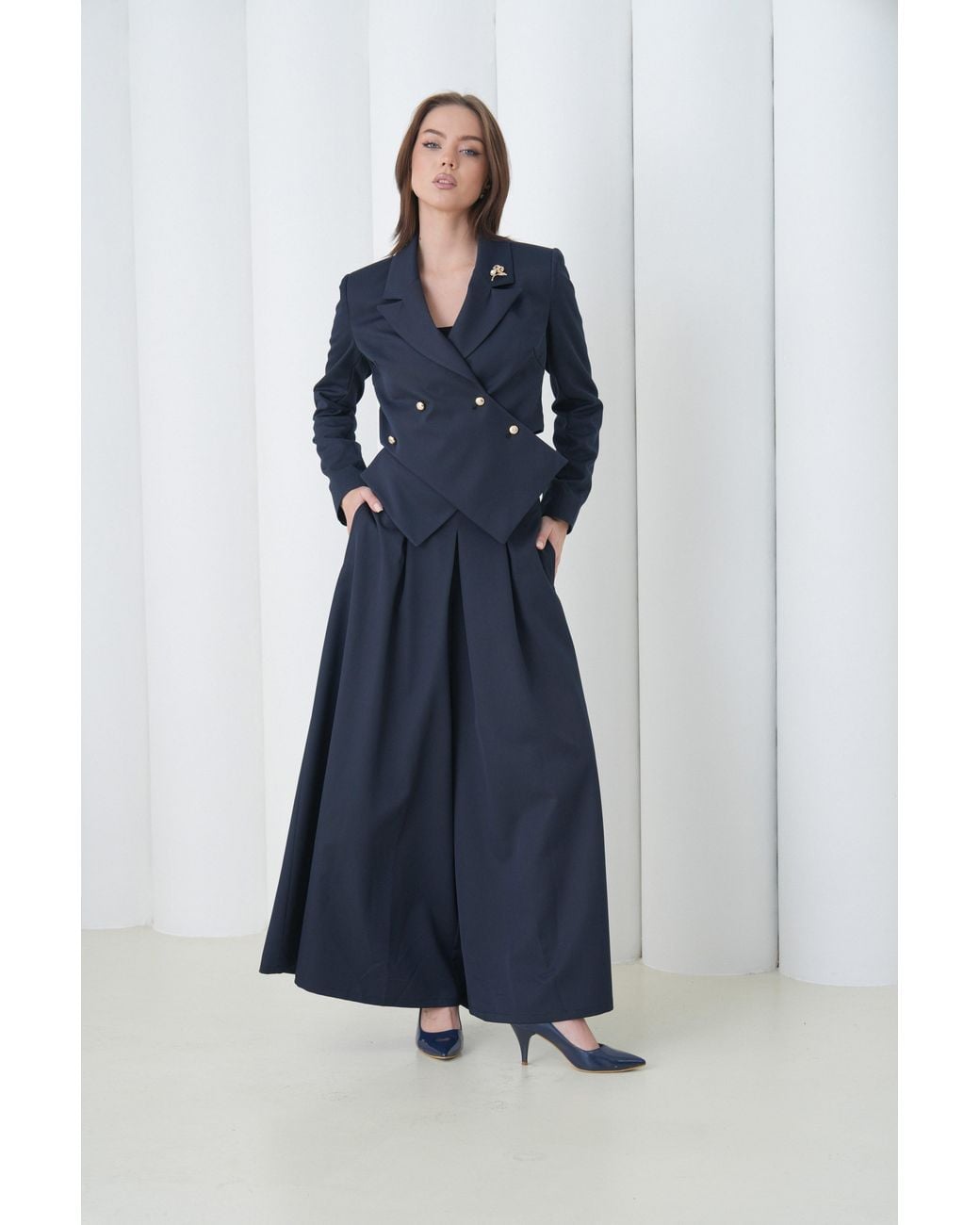 Lumina Eligma Blue Sovereign Crop Jacket