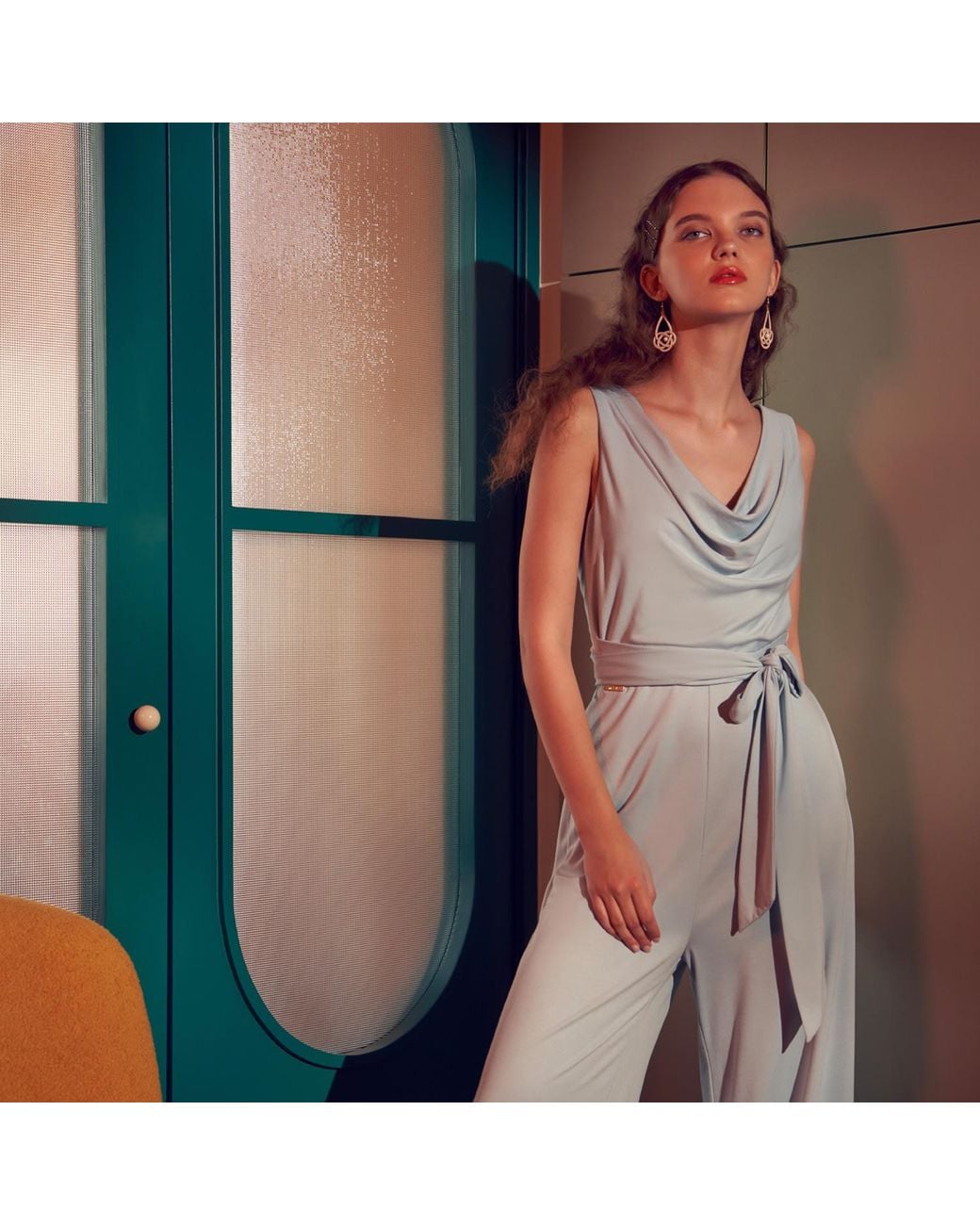 Emma Wallace Blue Lora Jumpsuit