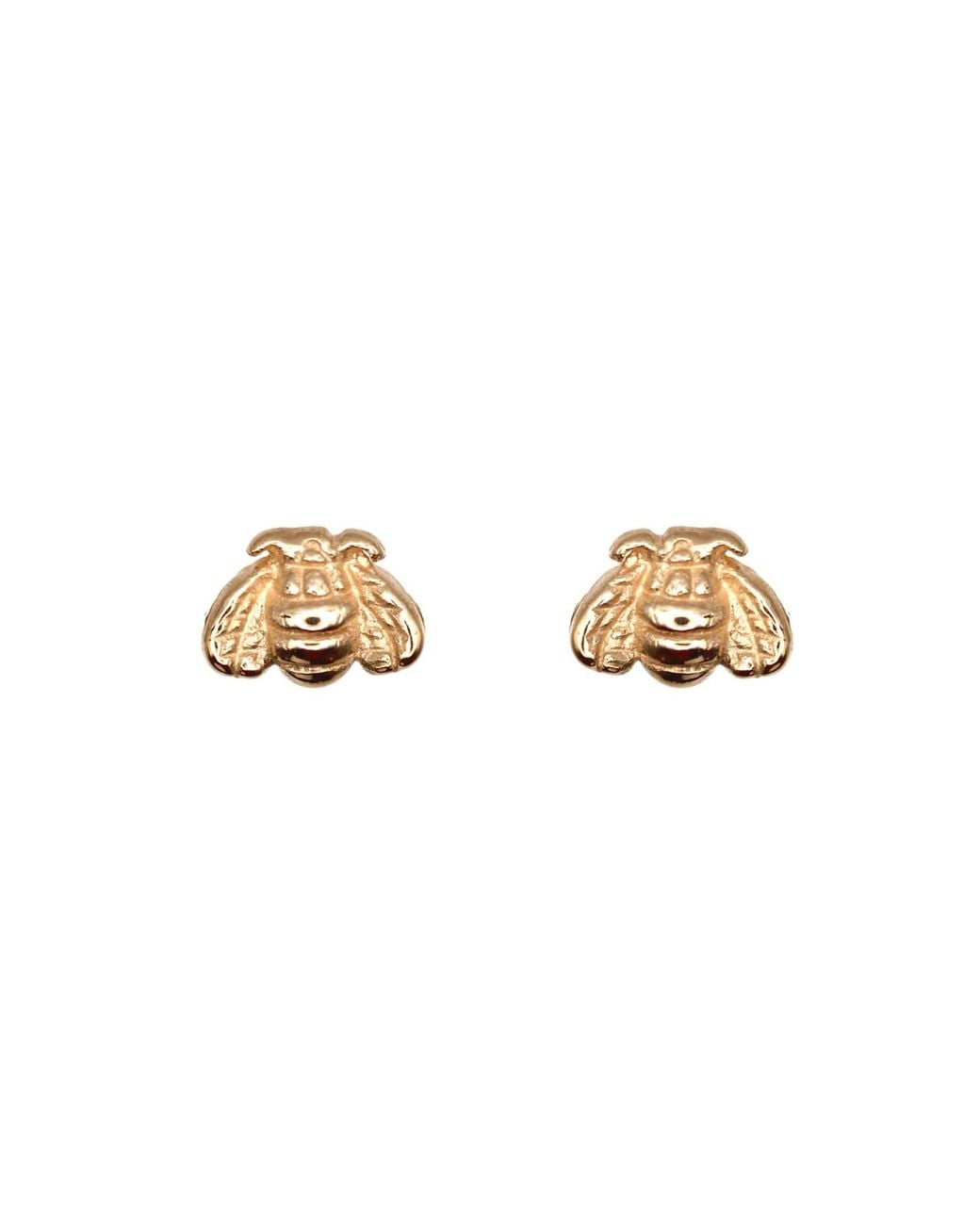 VicStoneNYC Fine Jewelry Metallic Cute Happy Bee Fourteen Karat Earrings