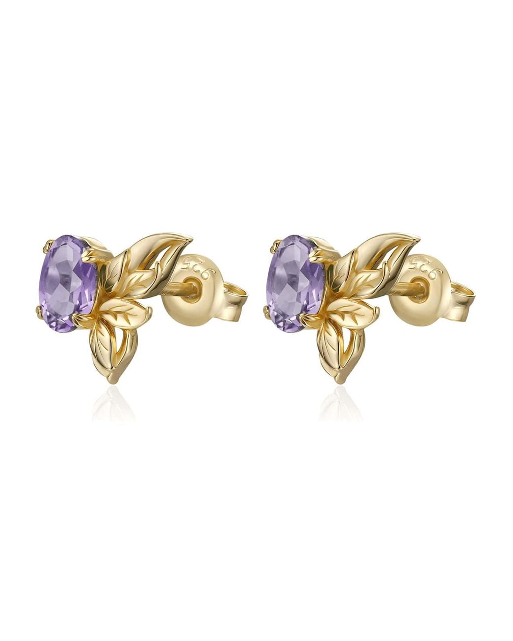 Azura Jewelry New York Pink Sylphae Fairie Amethyst Earrings Vermeil