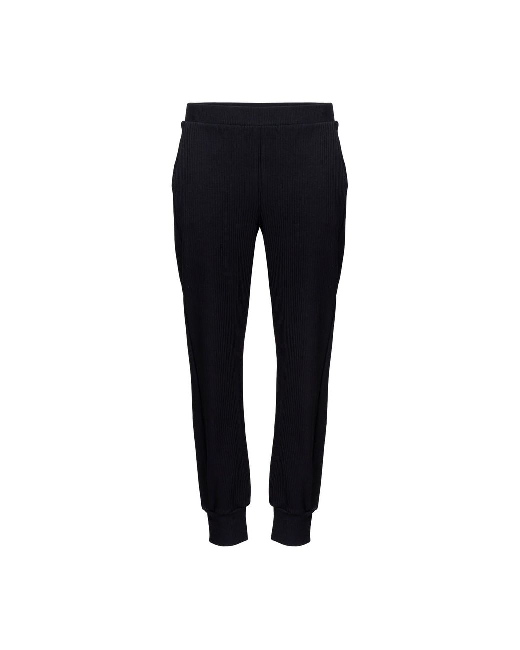 Oh!Zuza Black Cotton Ribbed Sweatpants