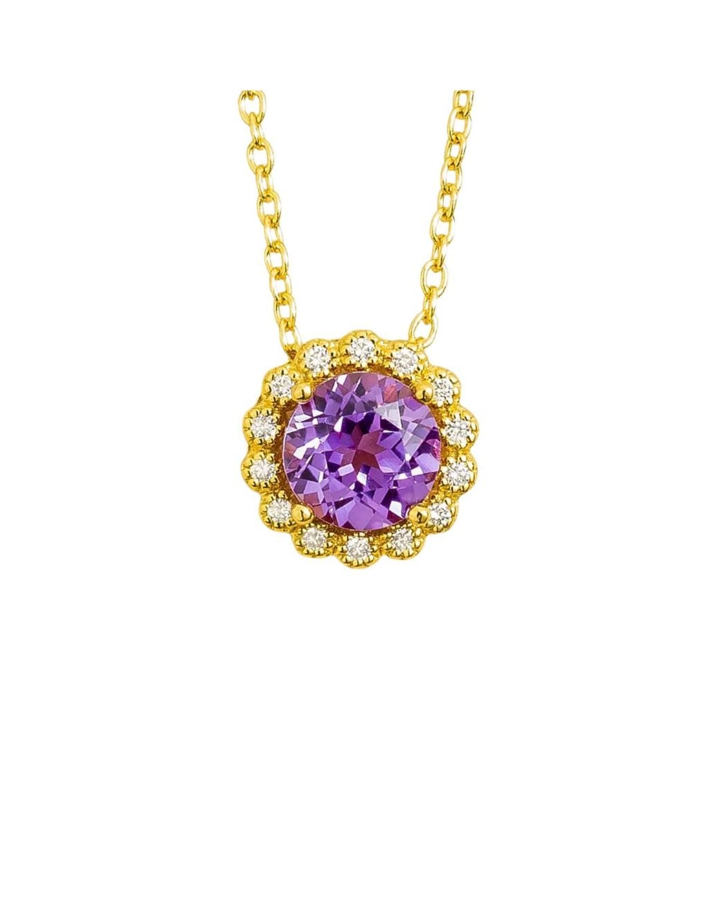 Juvetti Pink Solen Necklace Set With Sapphire & Diamond