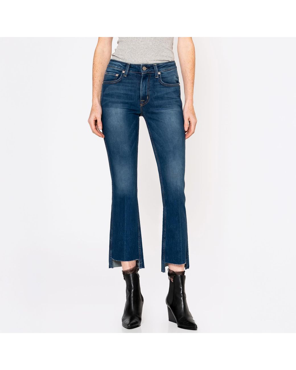 NOEND Blue Farrah Kick Flare Jeans
