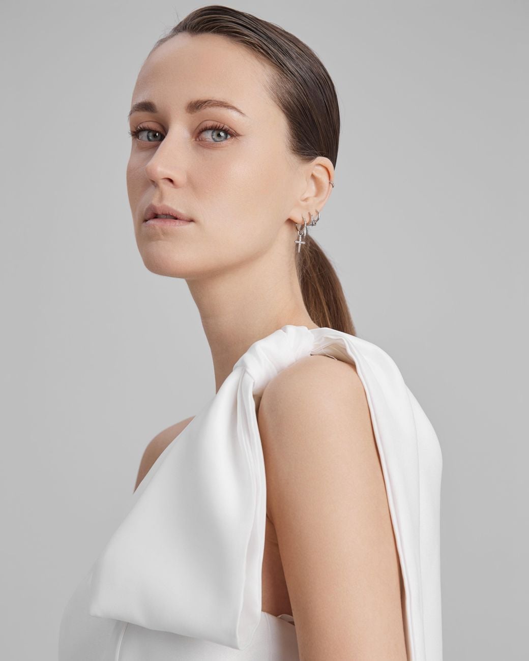 Baé Special Moments White Gigi Dress + Cape Bow