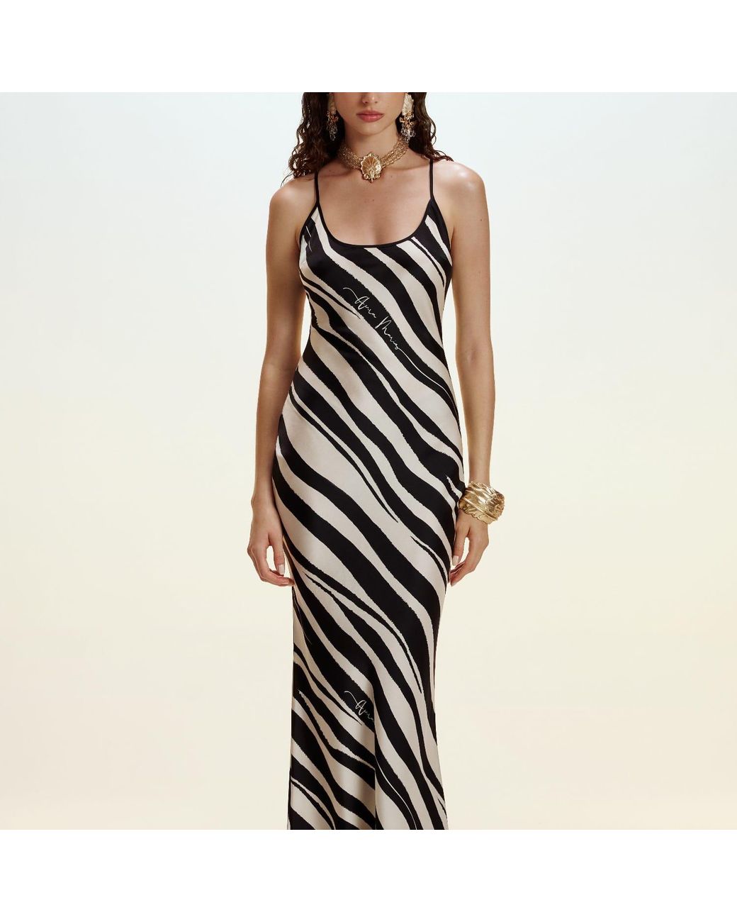Aura Maris Resort Black Venus Silk Maxi Dress