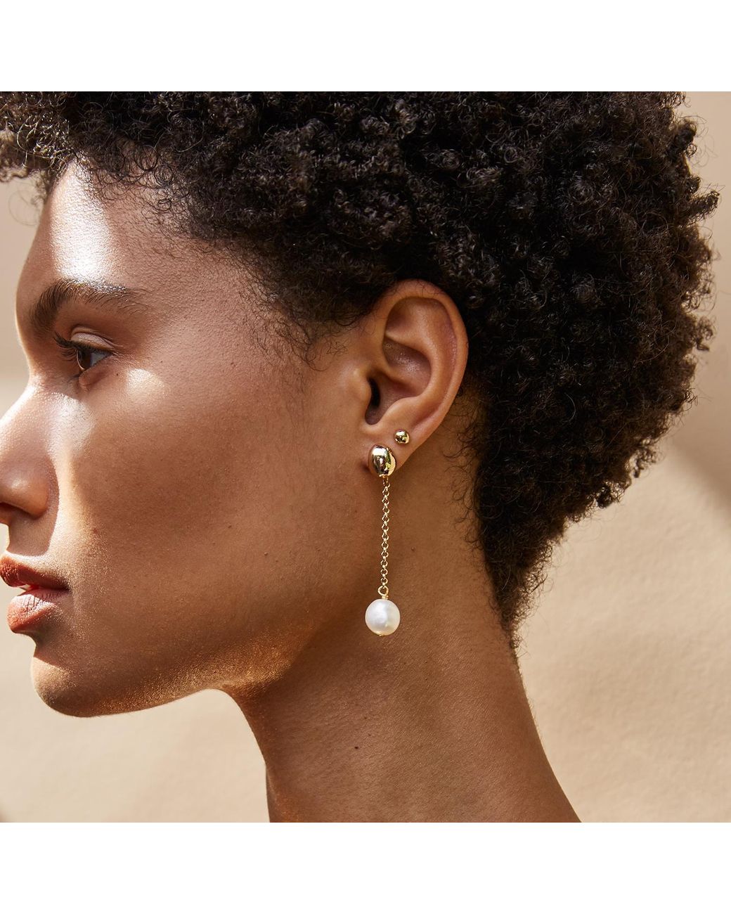Biko Jewellery Metallic Paloma Pearl Drops