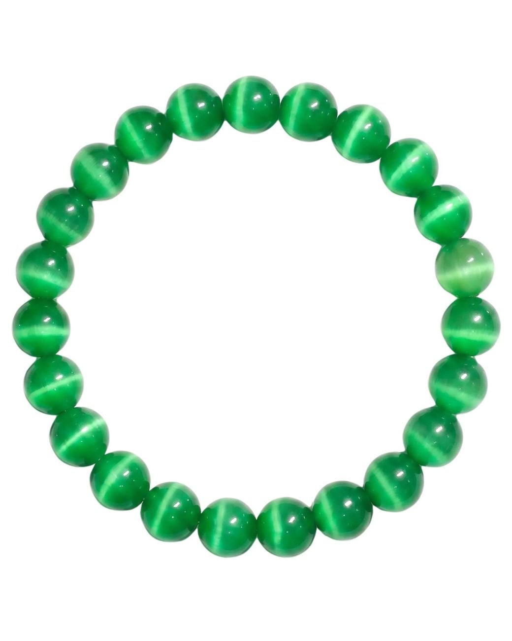 seree Green Manifest Growth Cat's Eye Beaded Bracelet