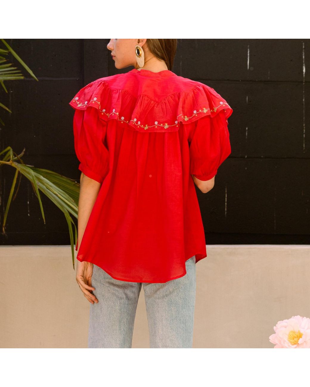 Em & Shi Pink Rose Cottage Shirt