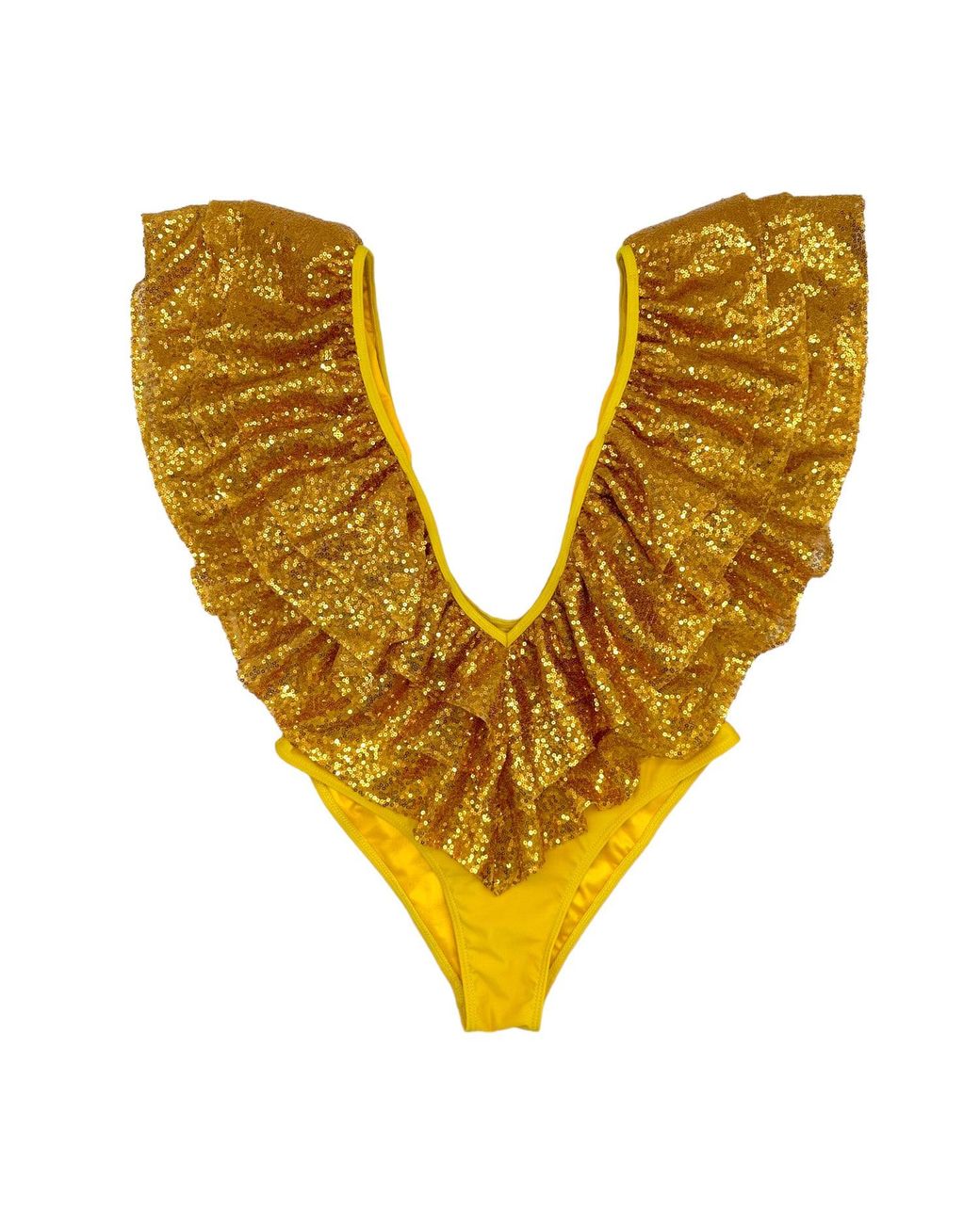 Julia Clancey Orange Victory Sequin Swim Body