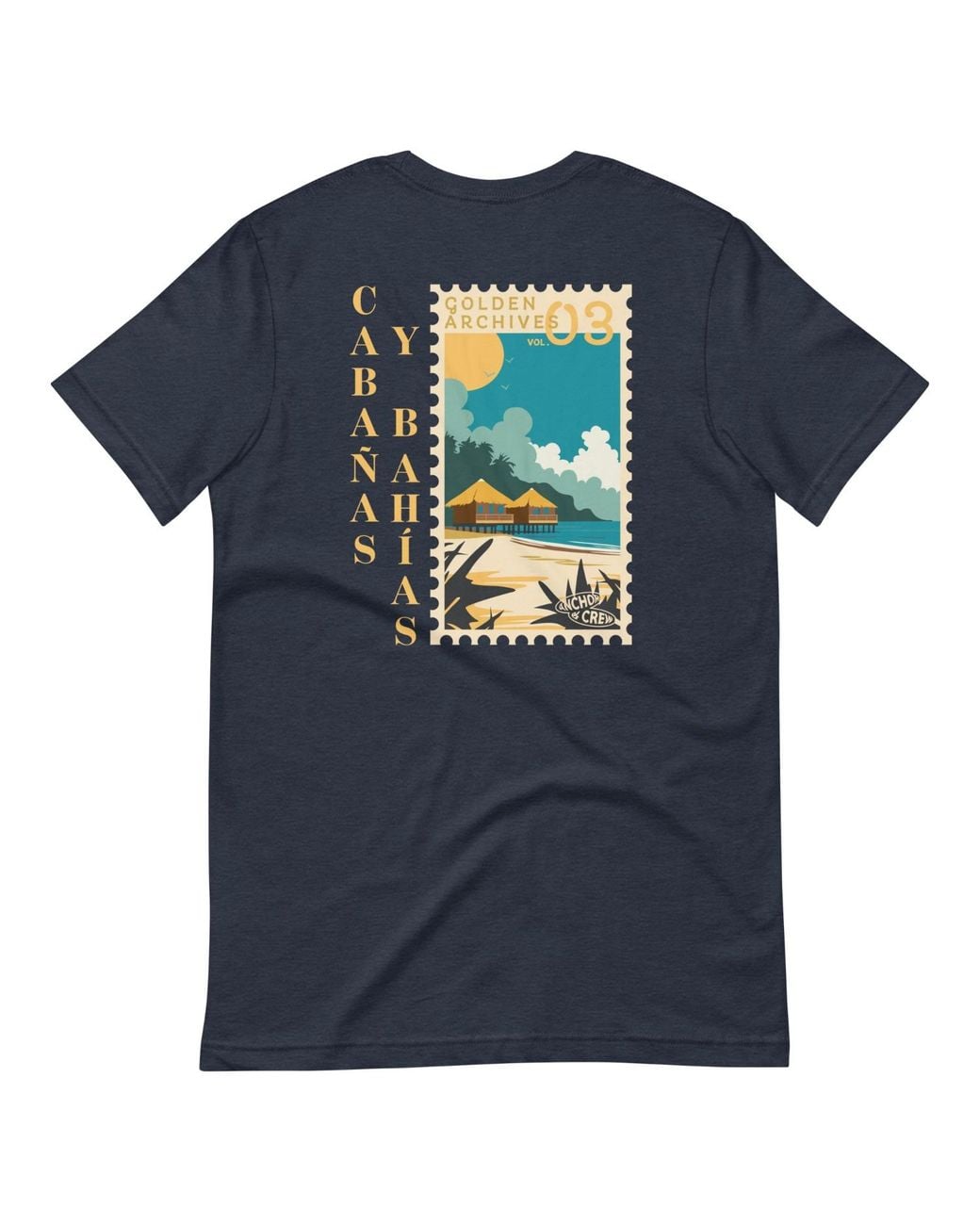 Anchor and Crew Blue Golden Archives Postmark Organic Cotton T-Shirt