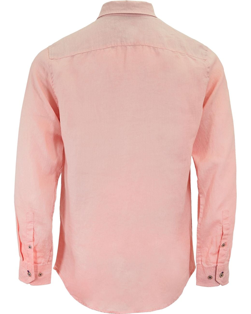 Lords of Harlech Pink Laurent Linen Shirt for men