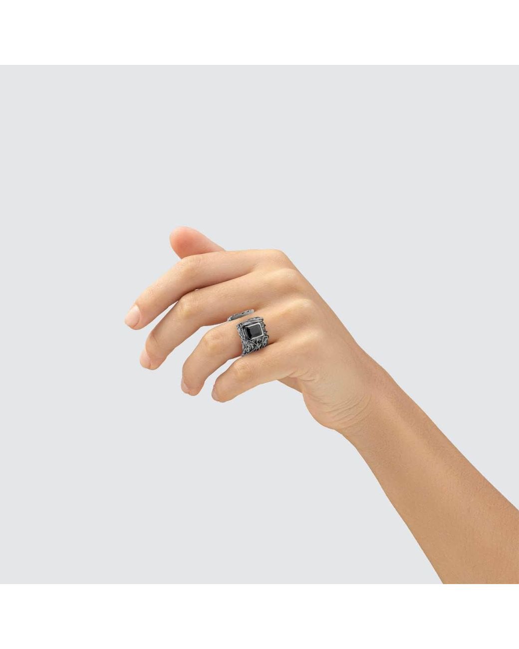 German Kabirski Black Regin Onyx Ring for men