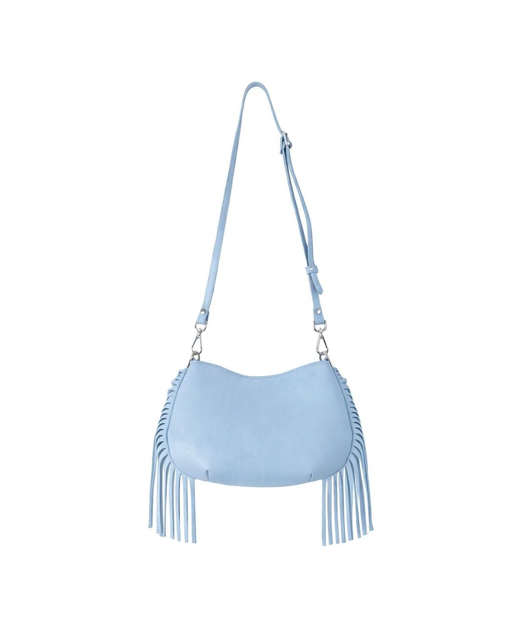 F3Rog by Rana Blue Baby Crossbody Mini Gordon Fringe Bag
