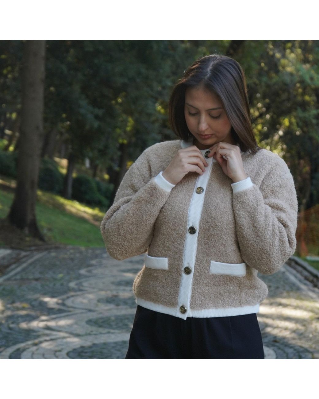 Nuvv Collection Wool And Alpaca Blend Button-Front Cardigan – Warm And Lightweight Natural Fibres