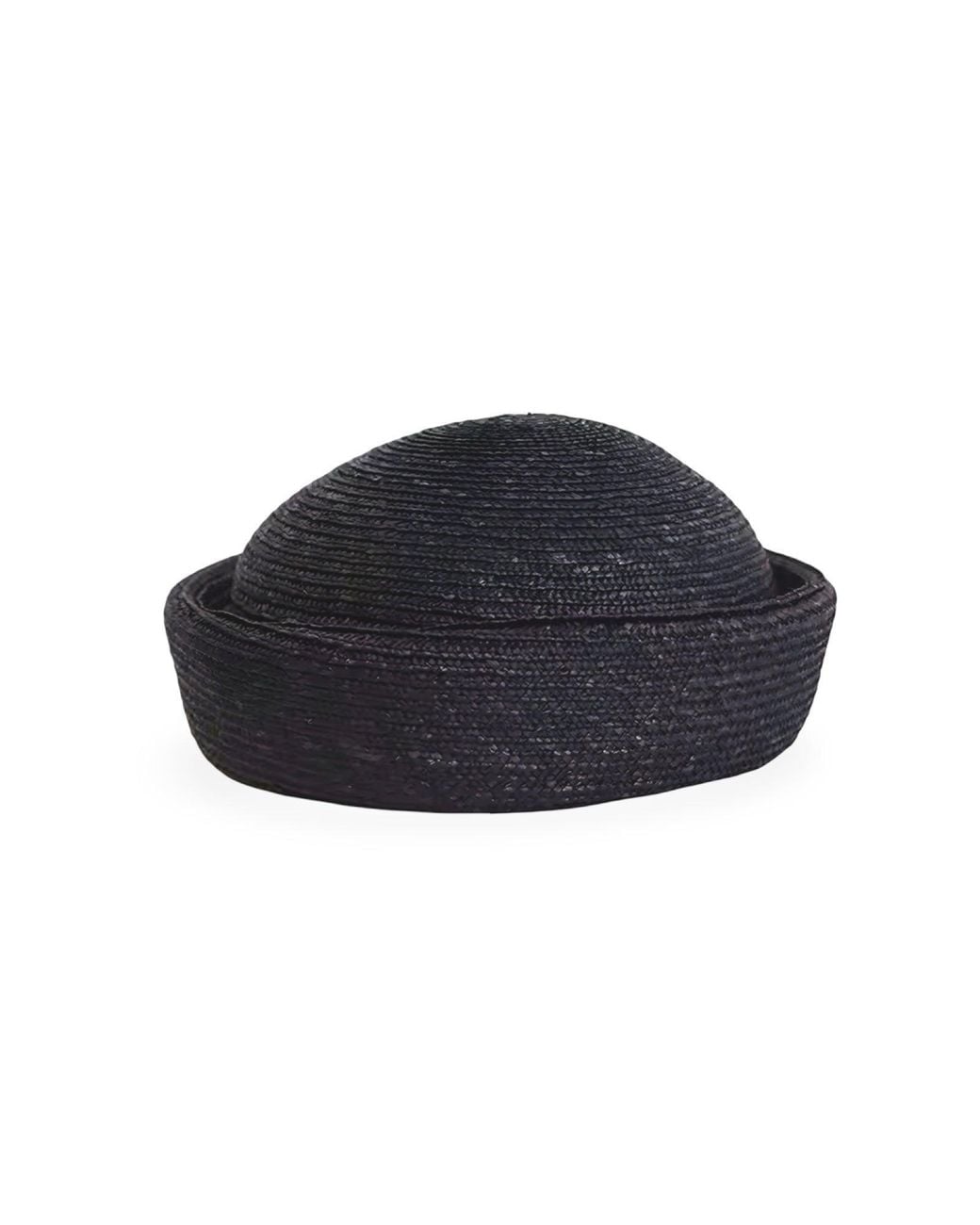 London Atelier Byproduct Blue Straw Pillbox Hat