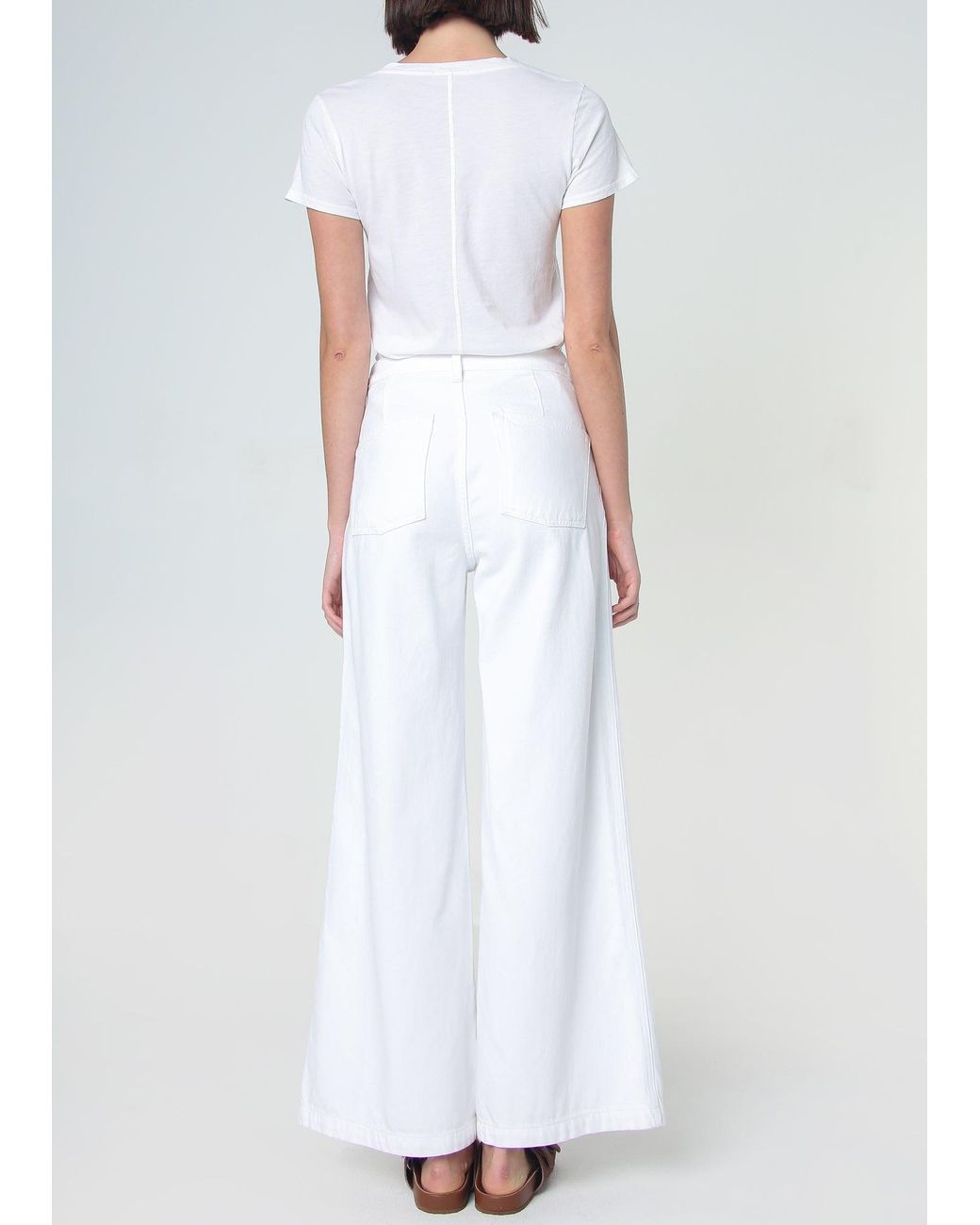 NOEND White Dina High Waisted Wide