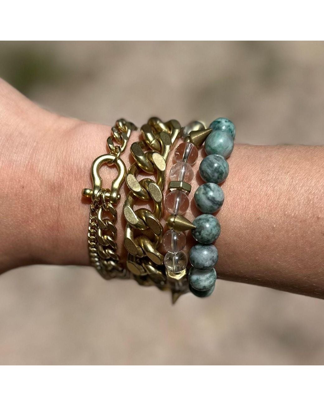 Rachel Nathan Metallic Chain: Thick Curb Classic Bracelet