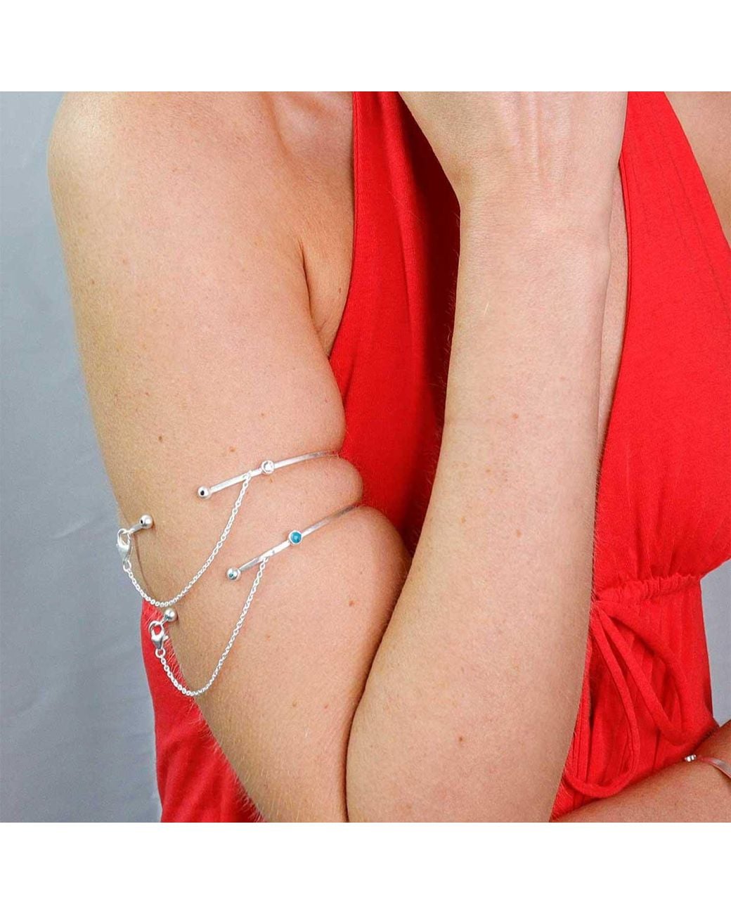 Moon London White Issi Gemstone Arm Cuff