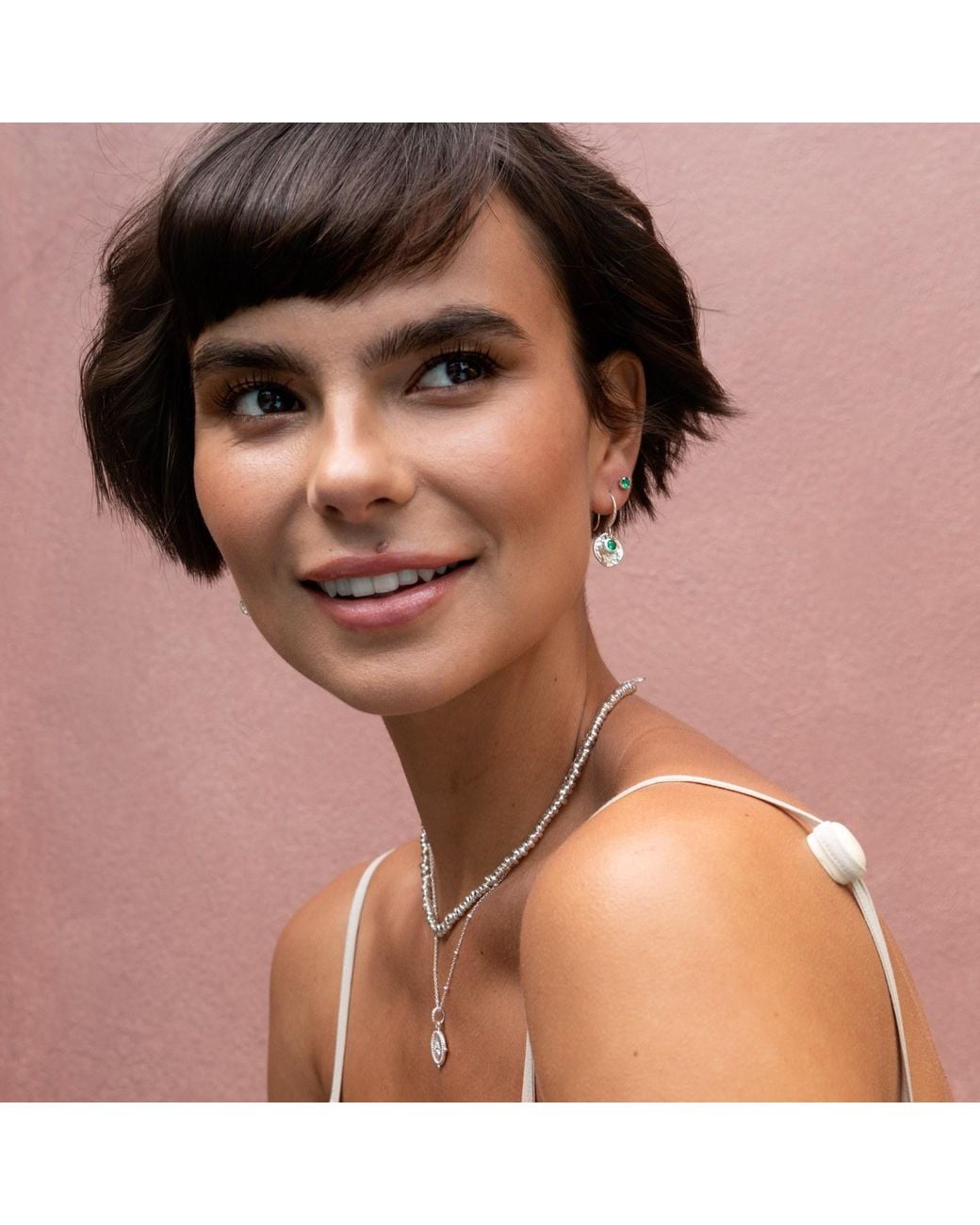 Dower & Hall Green Garnet Orissa Studs
