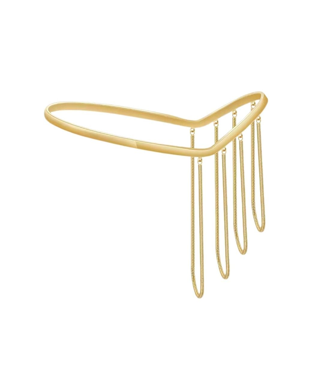 Babaloo Metallic Palm Fringe Cuff Bracelet