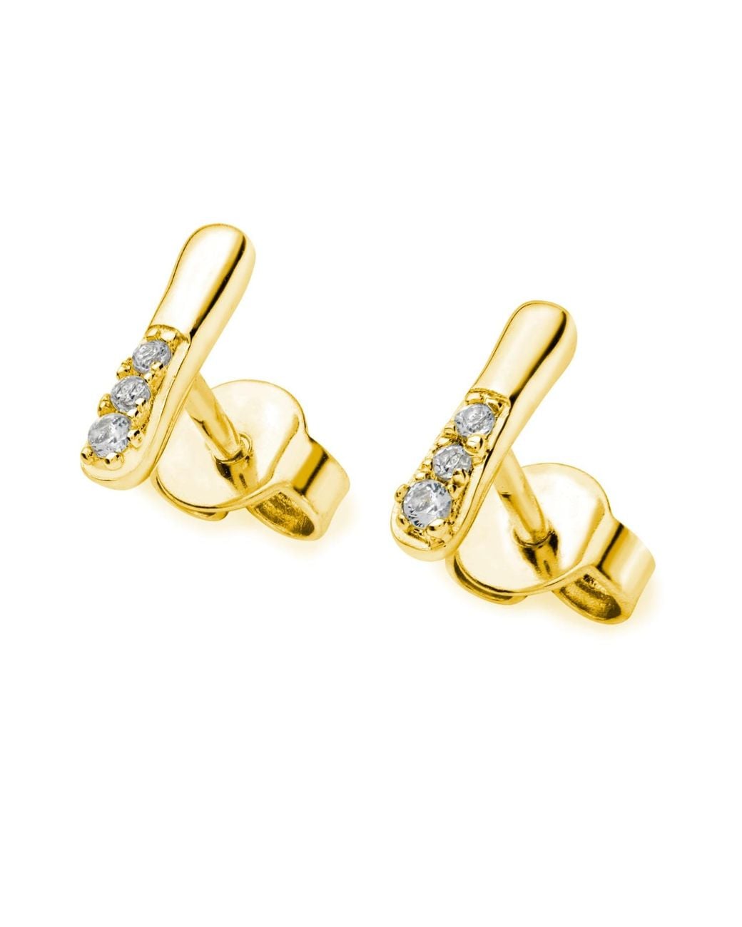 Lucy Quartermaine Metallic Mini Skinny Drop Studs