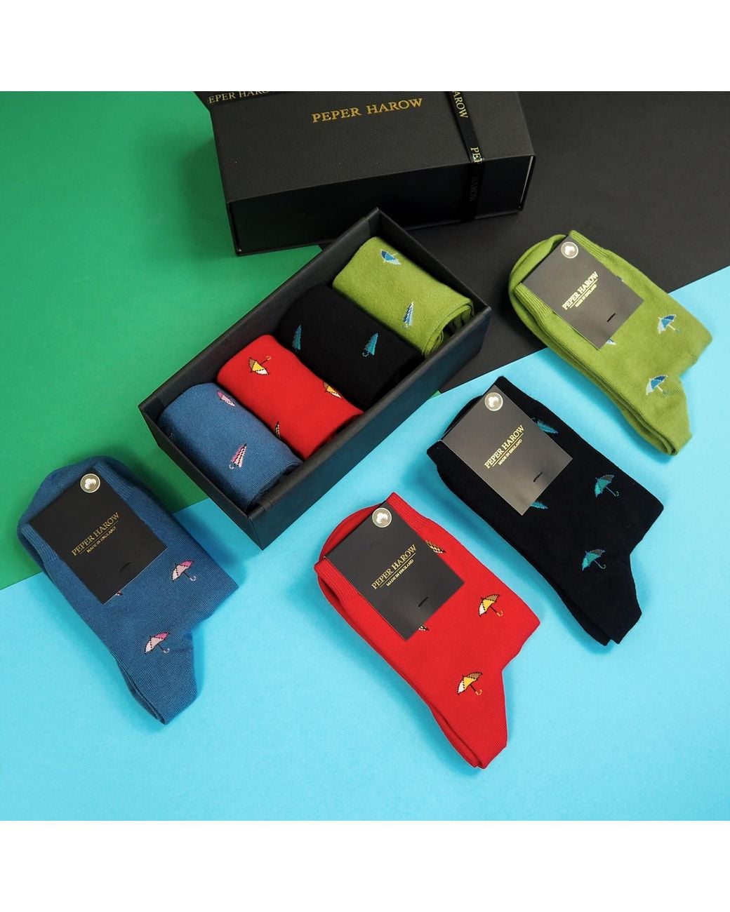 Peper Harow - Made in England Green Umbrella Gift Box