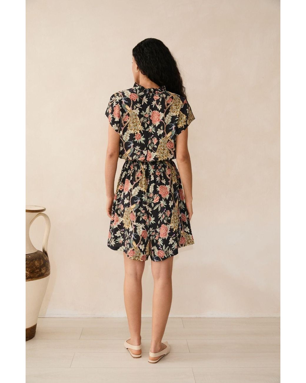 Raishma Black Samara Viscose Playsuit