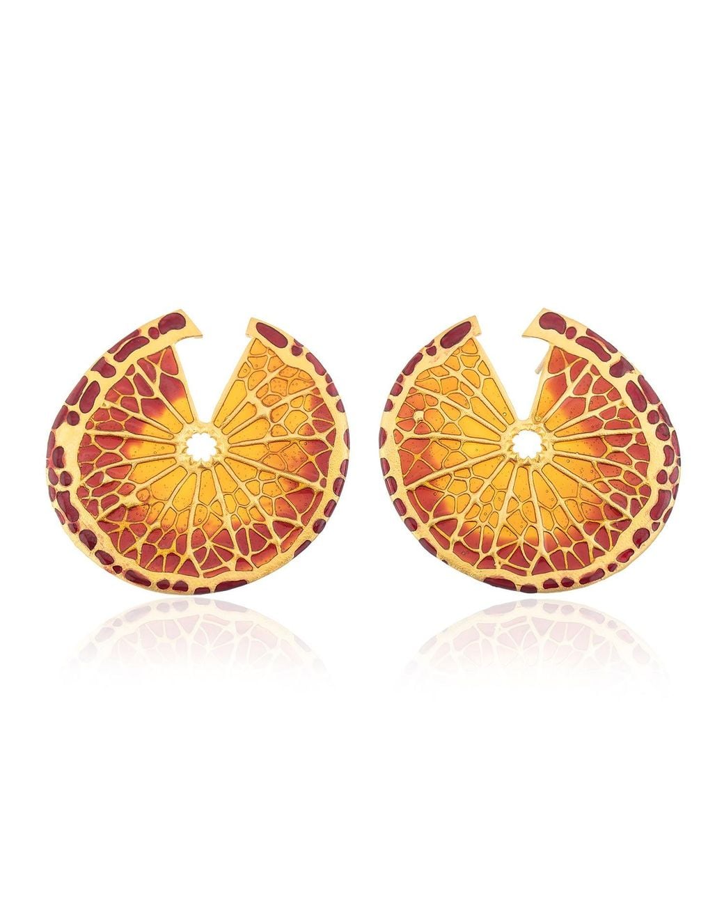 Milou Jewelry Brown Slice Earrings