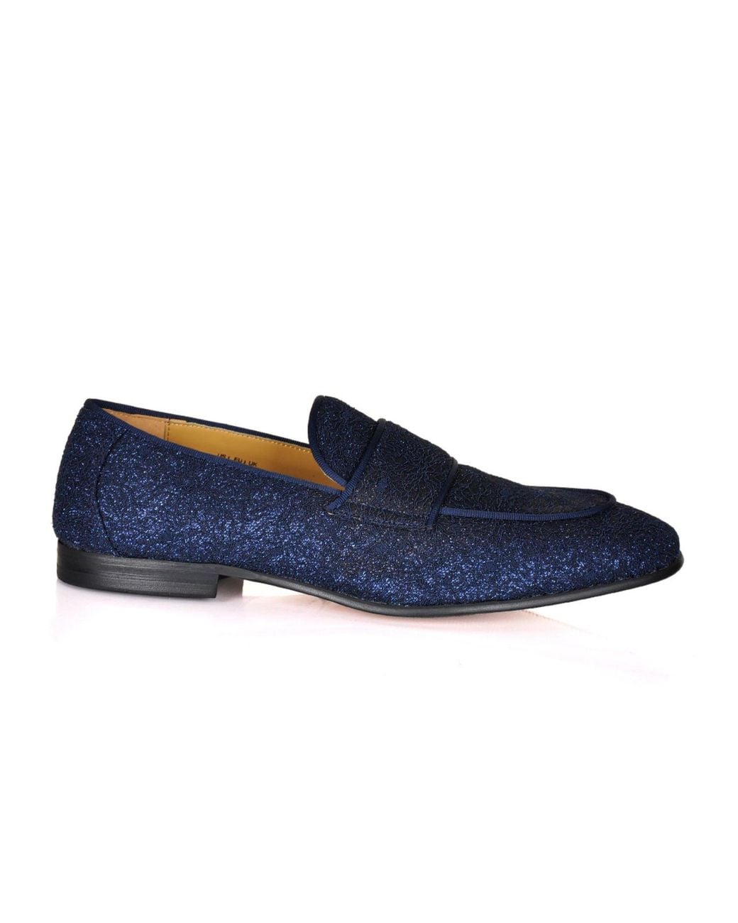 DAVID WEJ Blue Alberto Floral Glitter Loafers for men