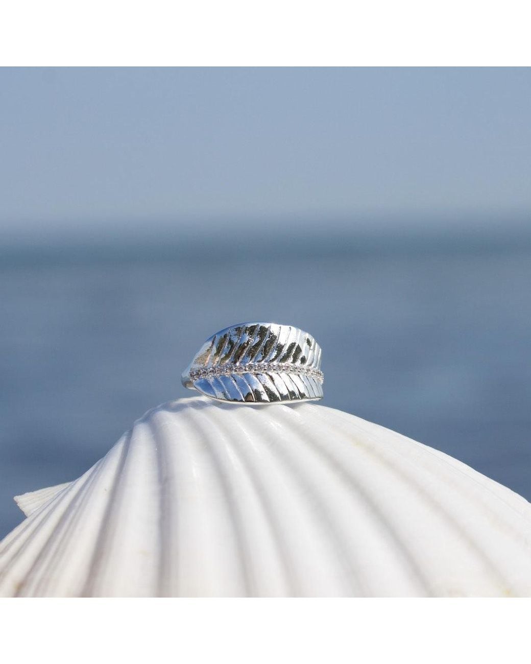 With Love Darling Metallic Ashok Leaf Ring